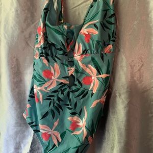 Terra & Sky One Piece Tropical Swimsuit 2x